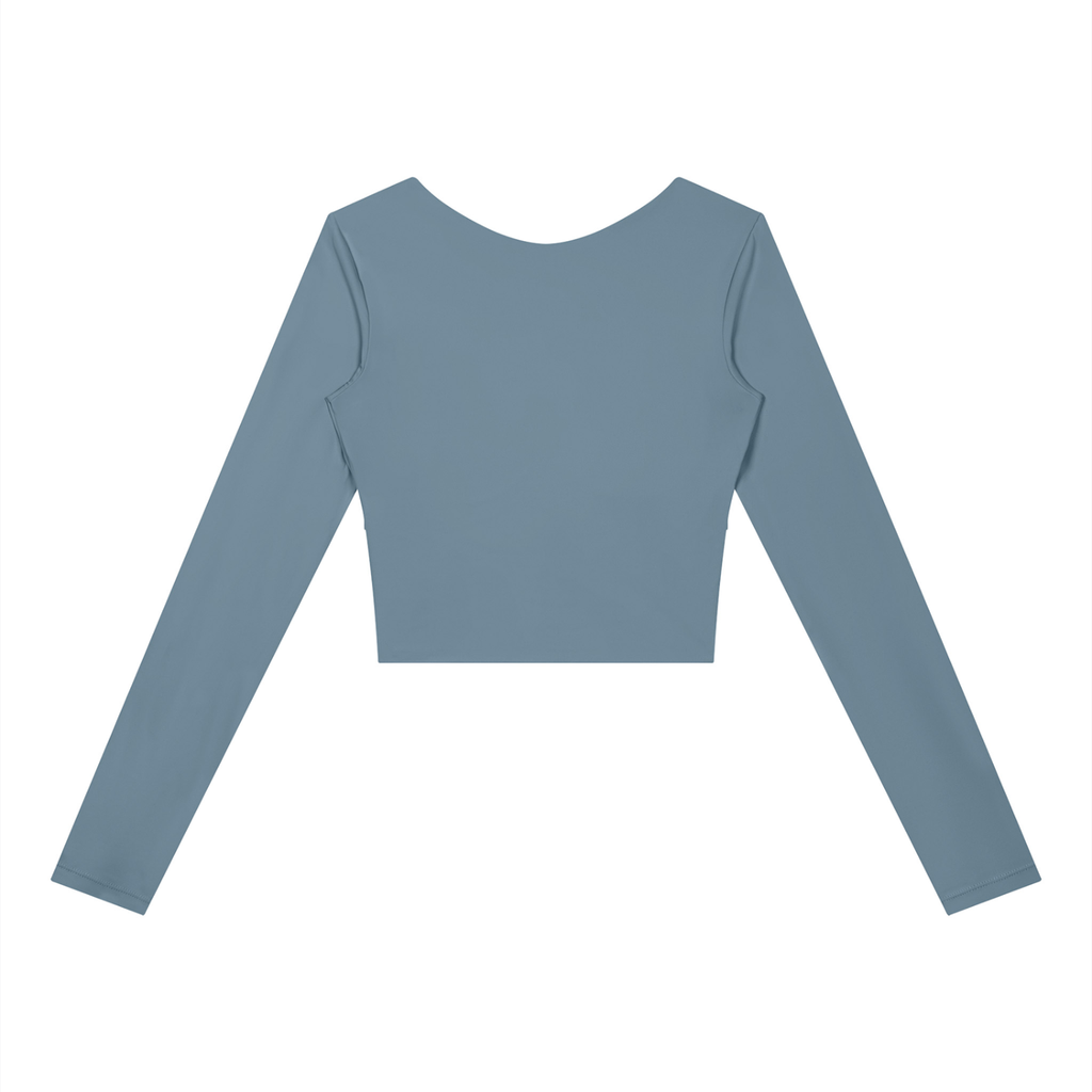 Contour Lined Long Sleeve Crop