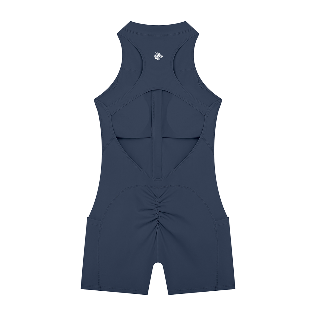 Quarter-Zip Sculpt Romper