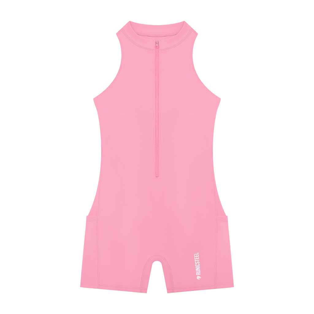 Quarter-Zip Sculpt Romper