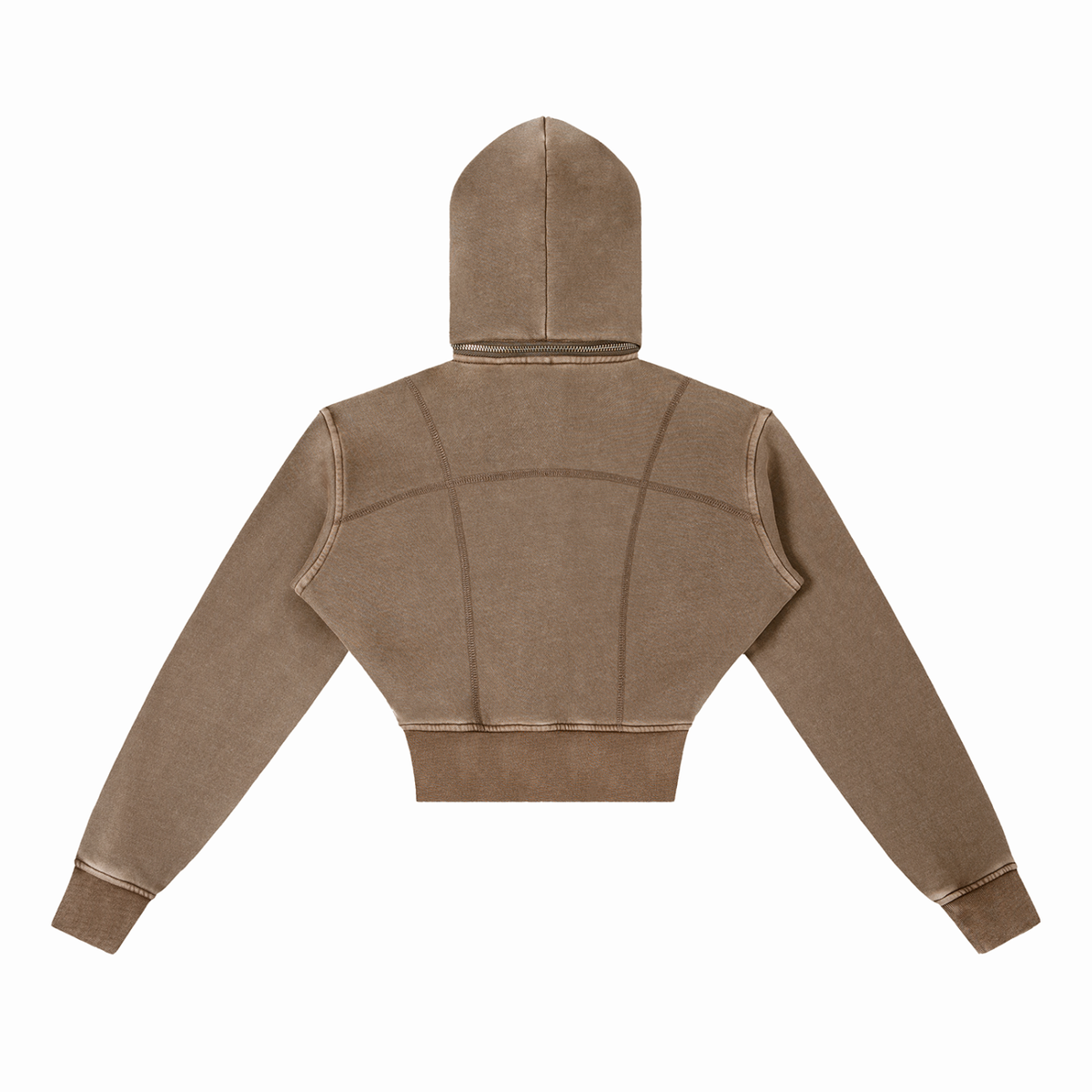 Vintage Zip Crop Hoodie