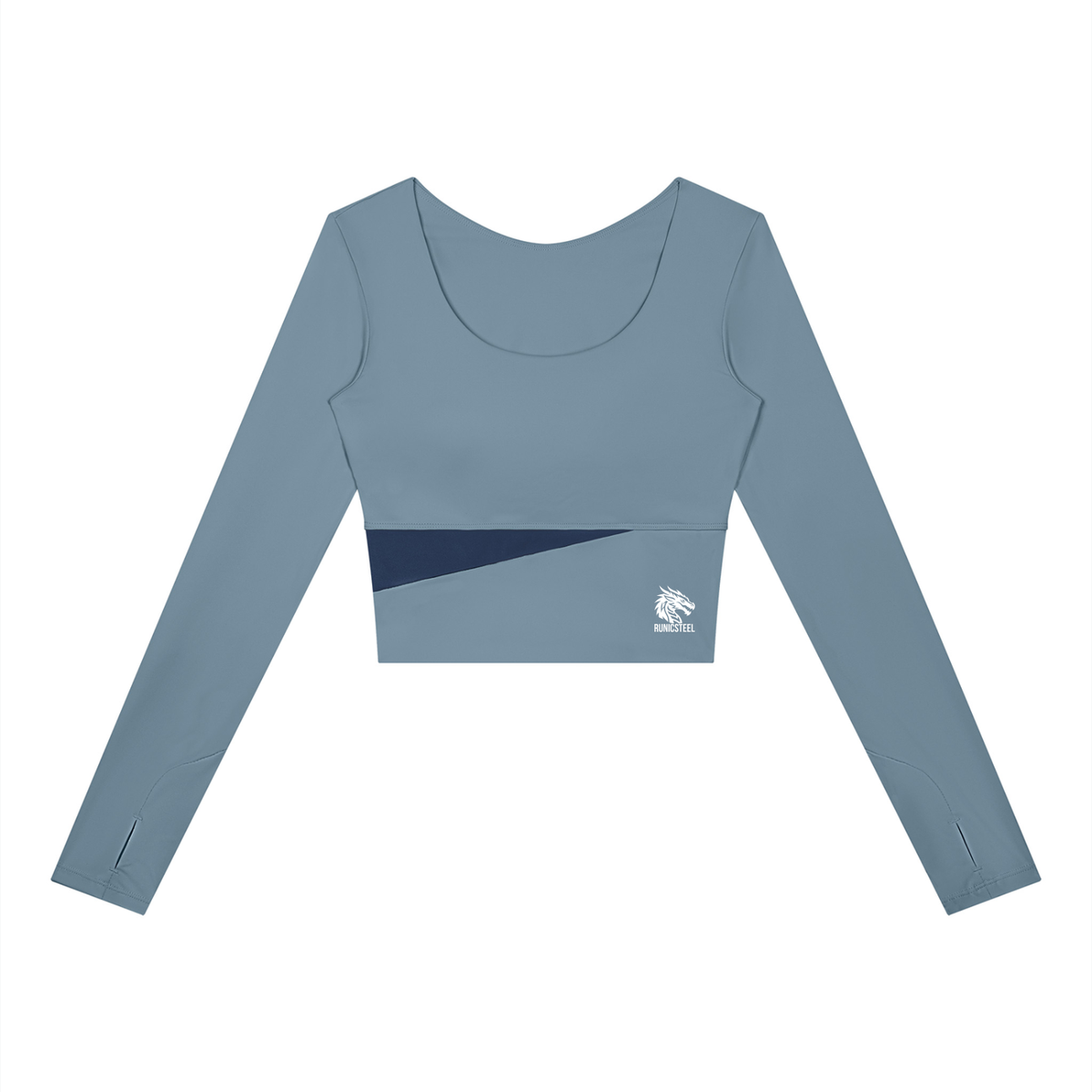 Contour Lined Long Sleeve Crop