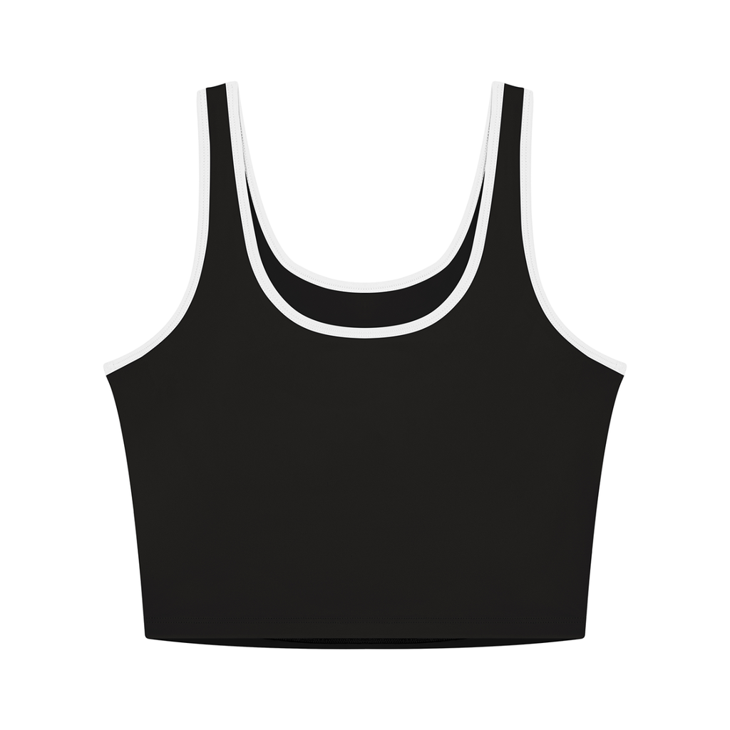 Sculpt Contrast Trim Crop Tank