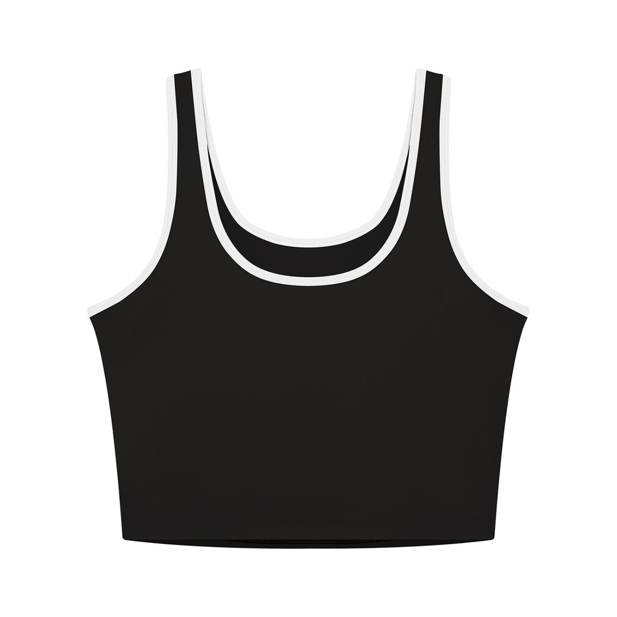 Sculpt Contrast Trim Crop Tank