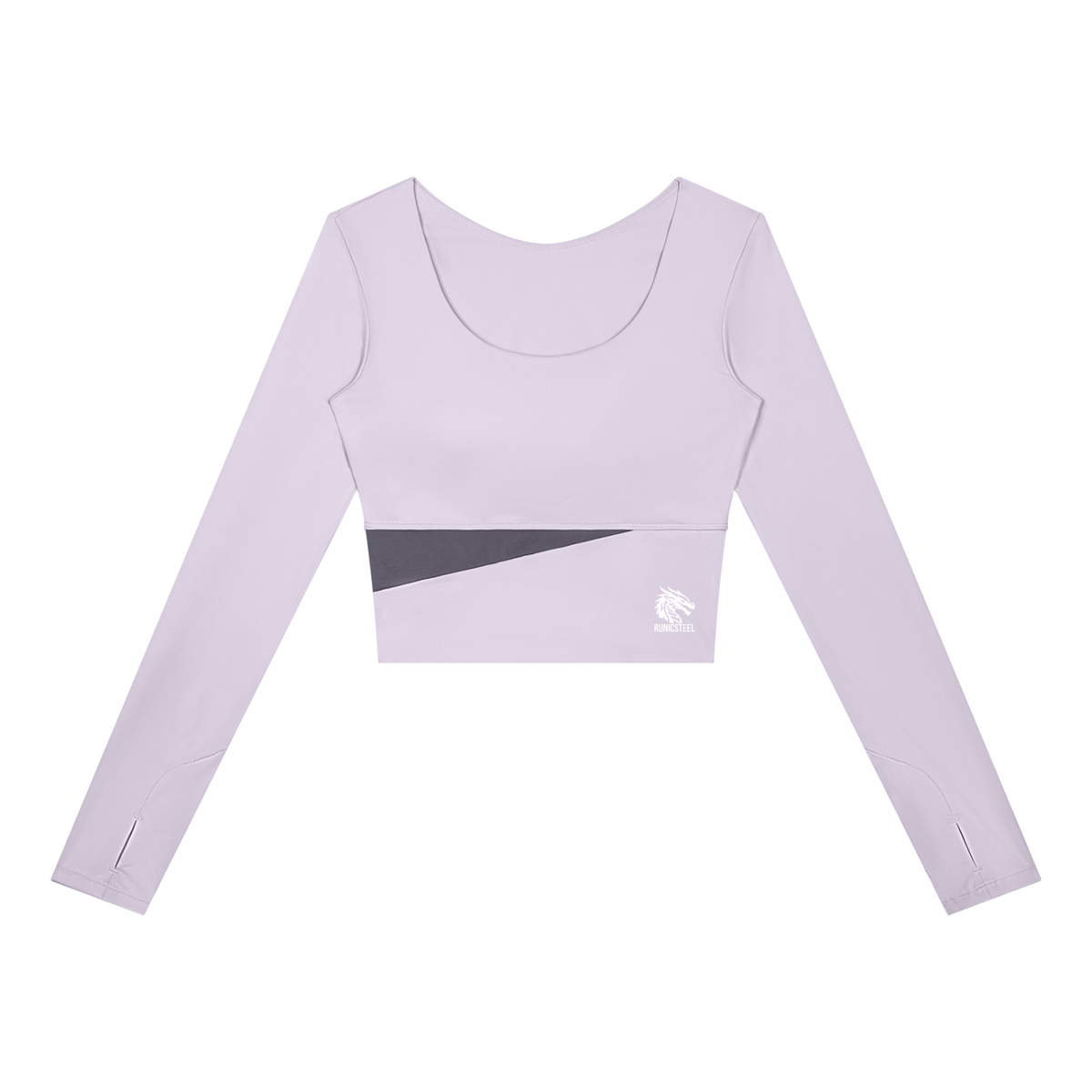 Contour Lined Long Sleeve Crop