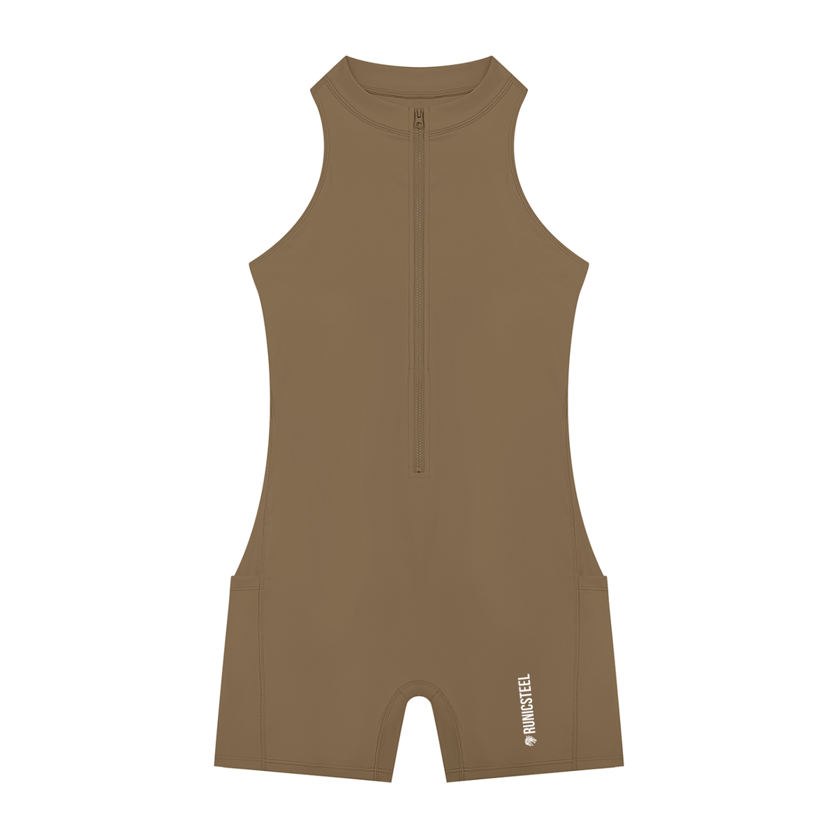 Quarter-Zip Sculpt Romper