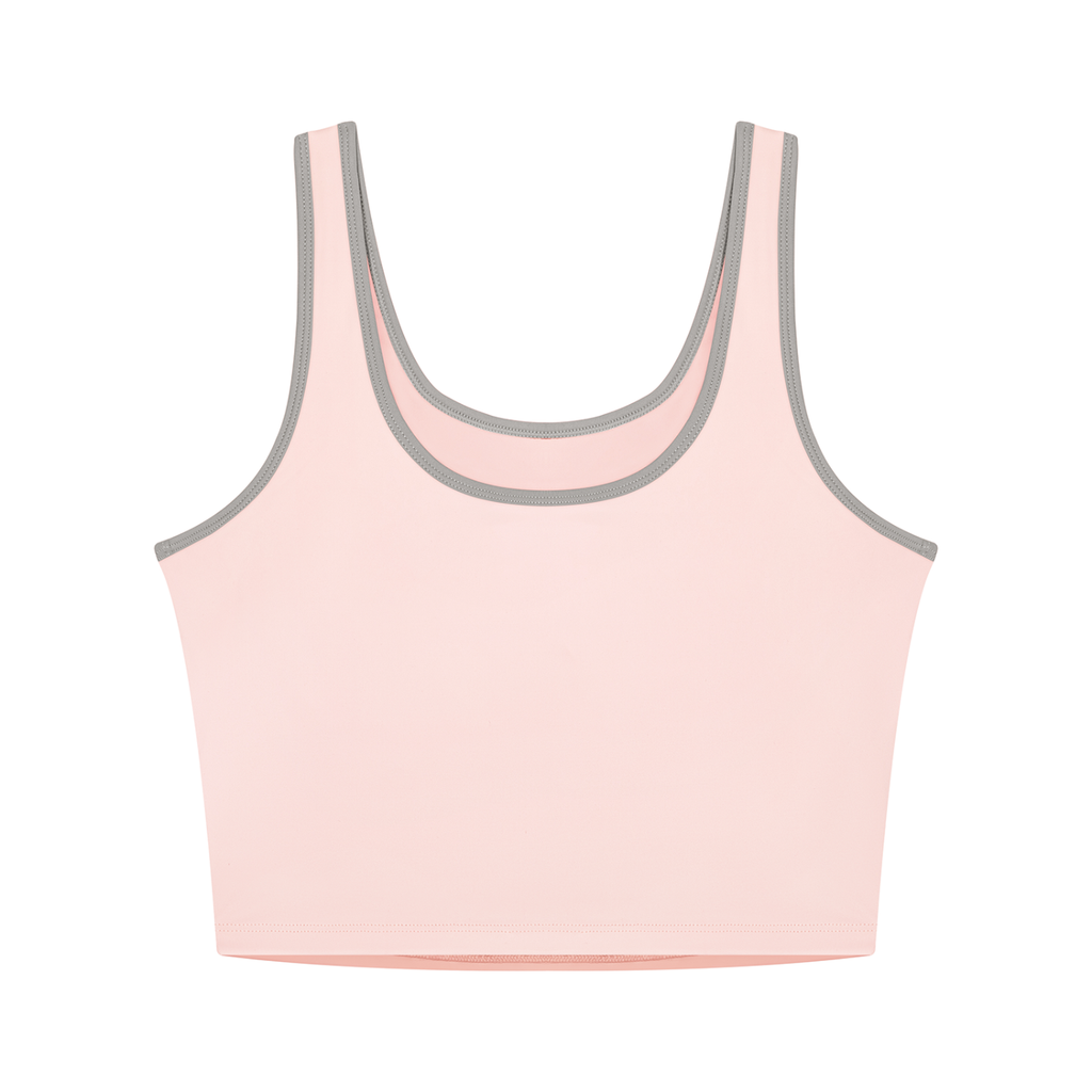 Sculpt Contrast Trim Crop Tank