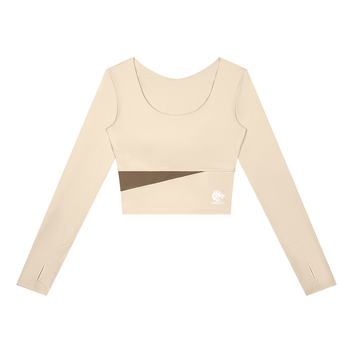 Contour Lined Long Sleeve Crop