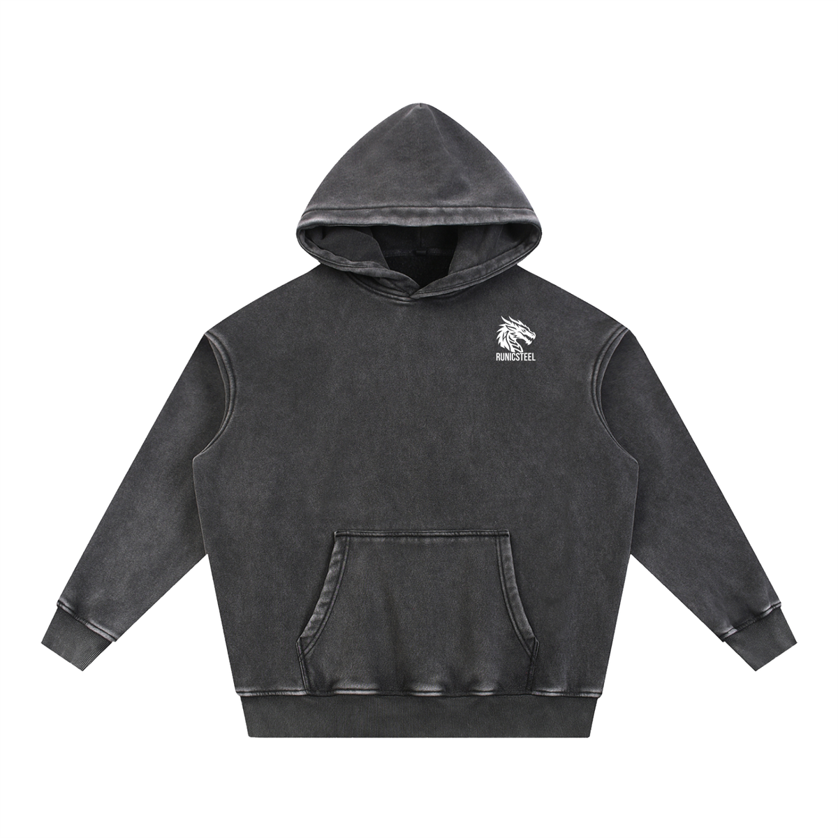 Snow-Wash Oversized Hoodie