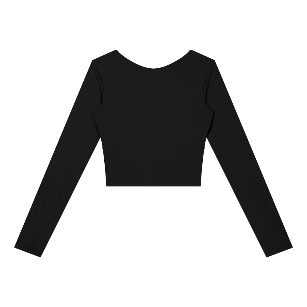 Contour Lined Long Sleeve Crop