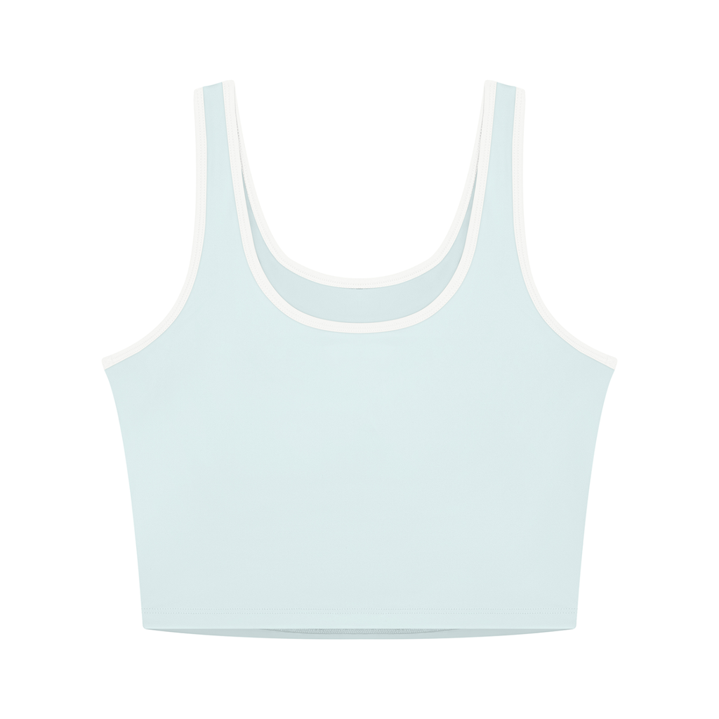 Sculpt Contrast Trim Crop Tank