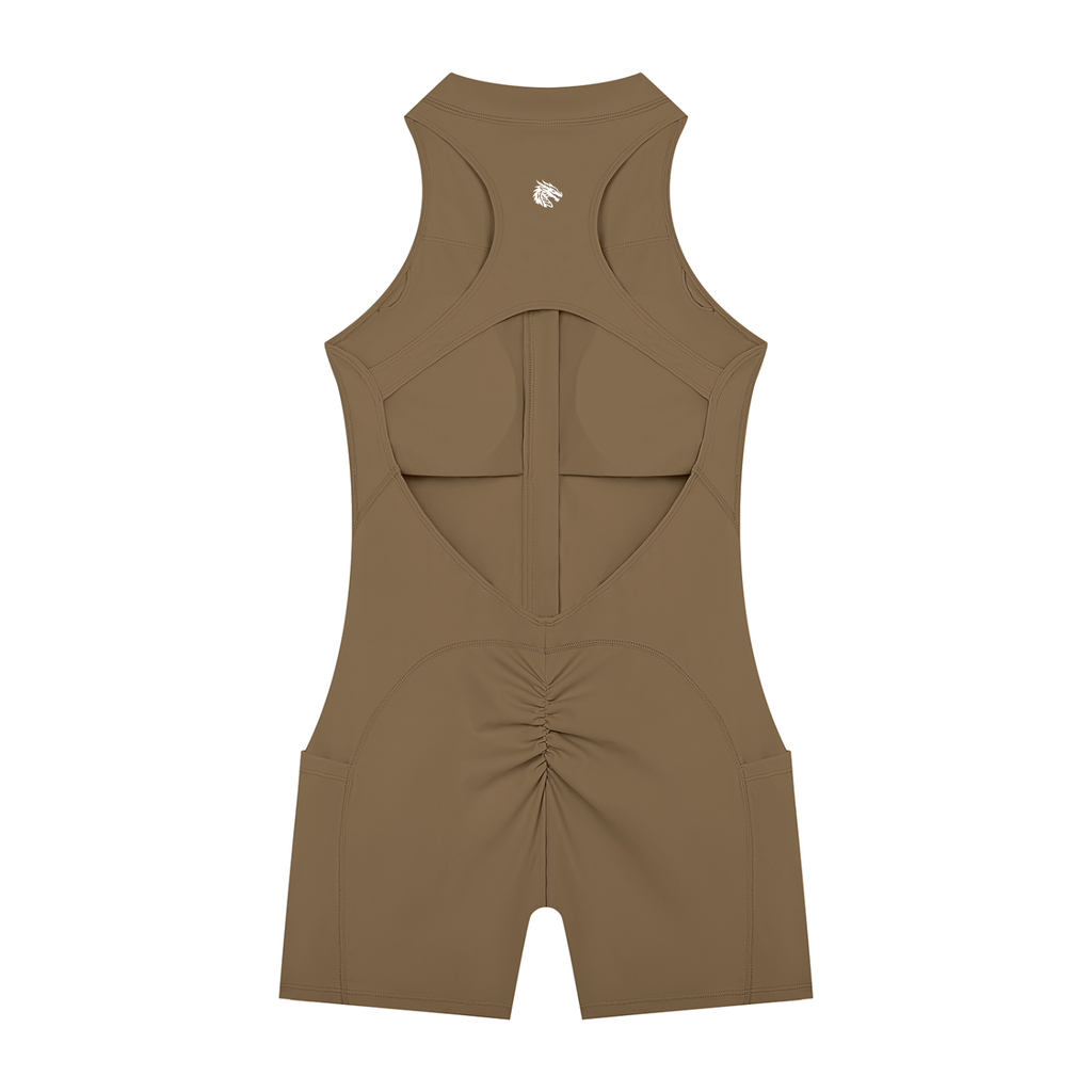 Quarter-Zip Sculpt Romper