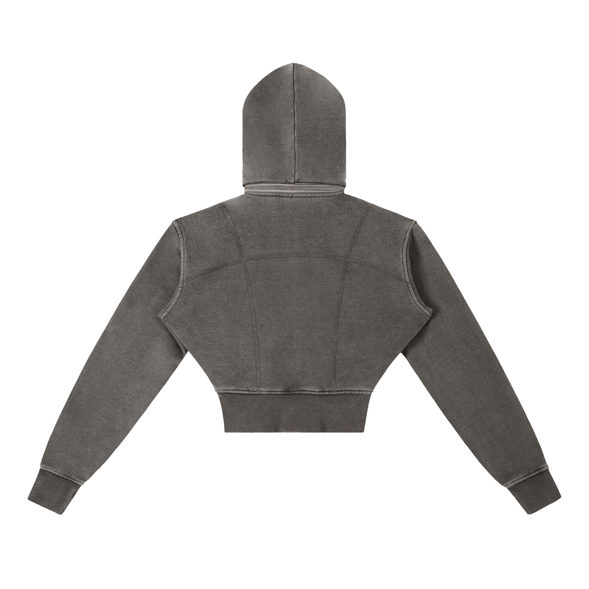 Vintage Zip Crop Hoodie